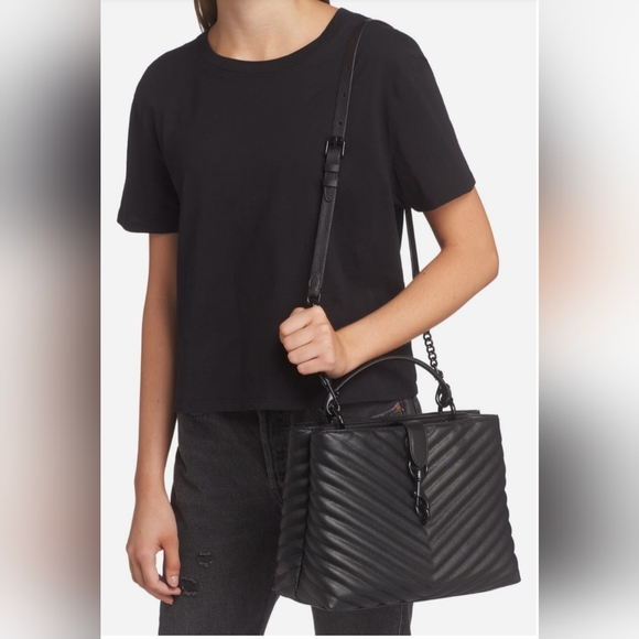 Rebecca Minkoff Edie large leather satchel with removable shoulder strap - Picture 3 of 12